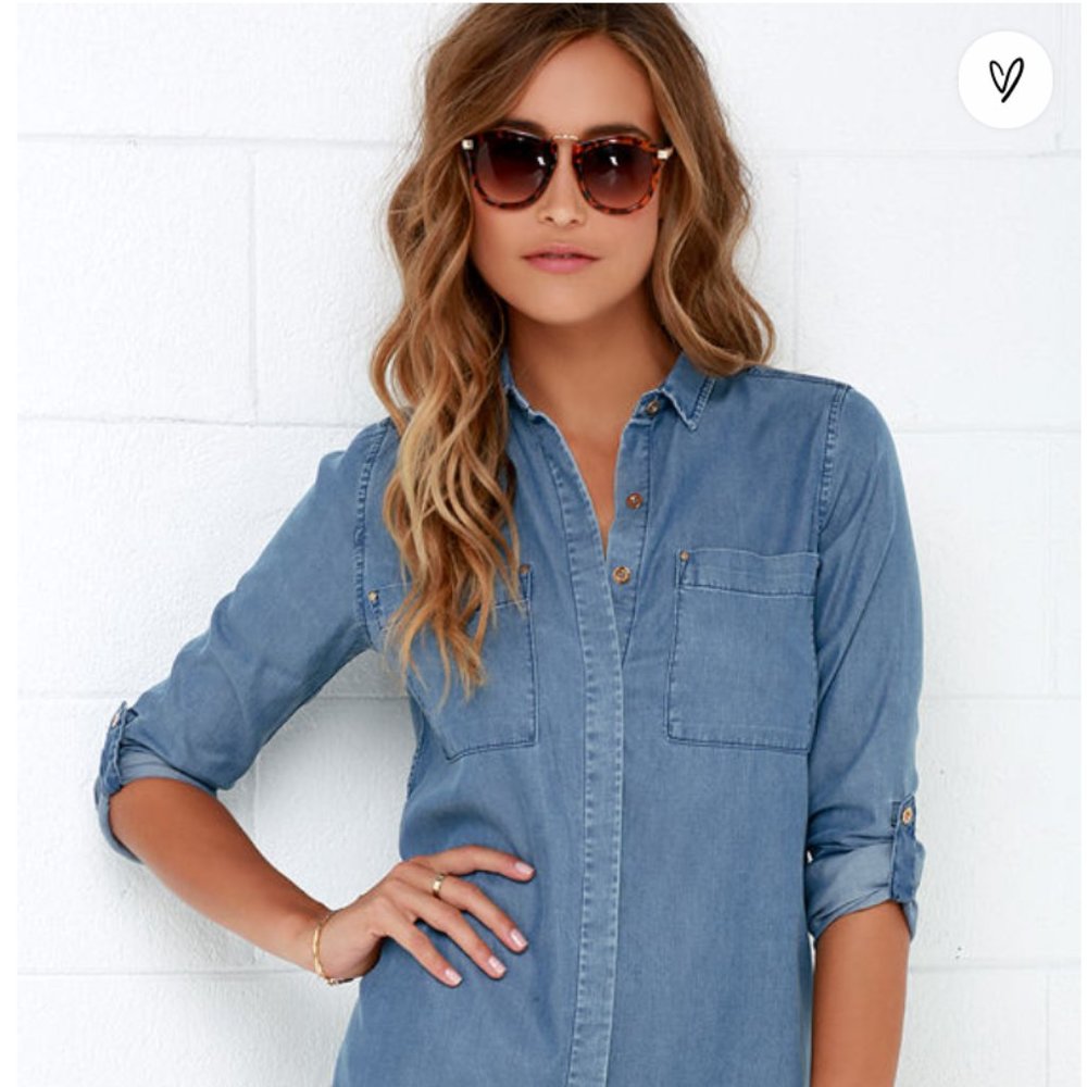 Lulu's Shirt and Sweet Blue Chambray Shirt Dress